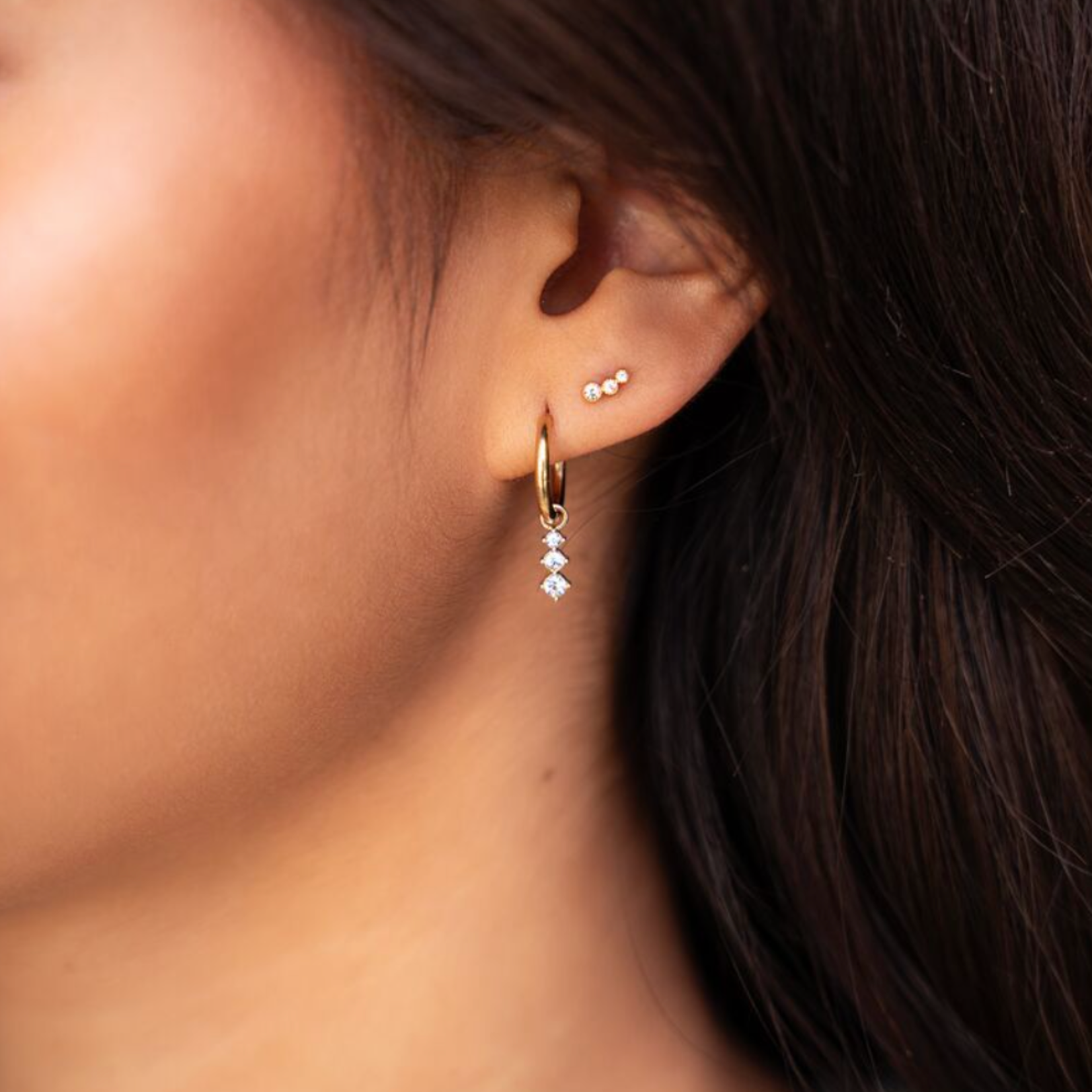 MY JEWELLERY MY JEWELLERY - Universe studs met zilverkleurige rondjes goud