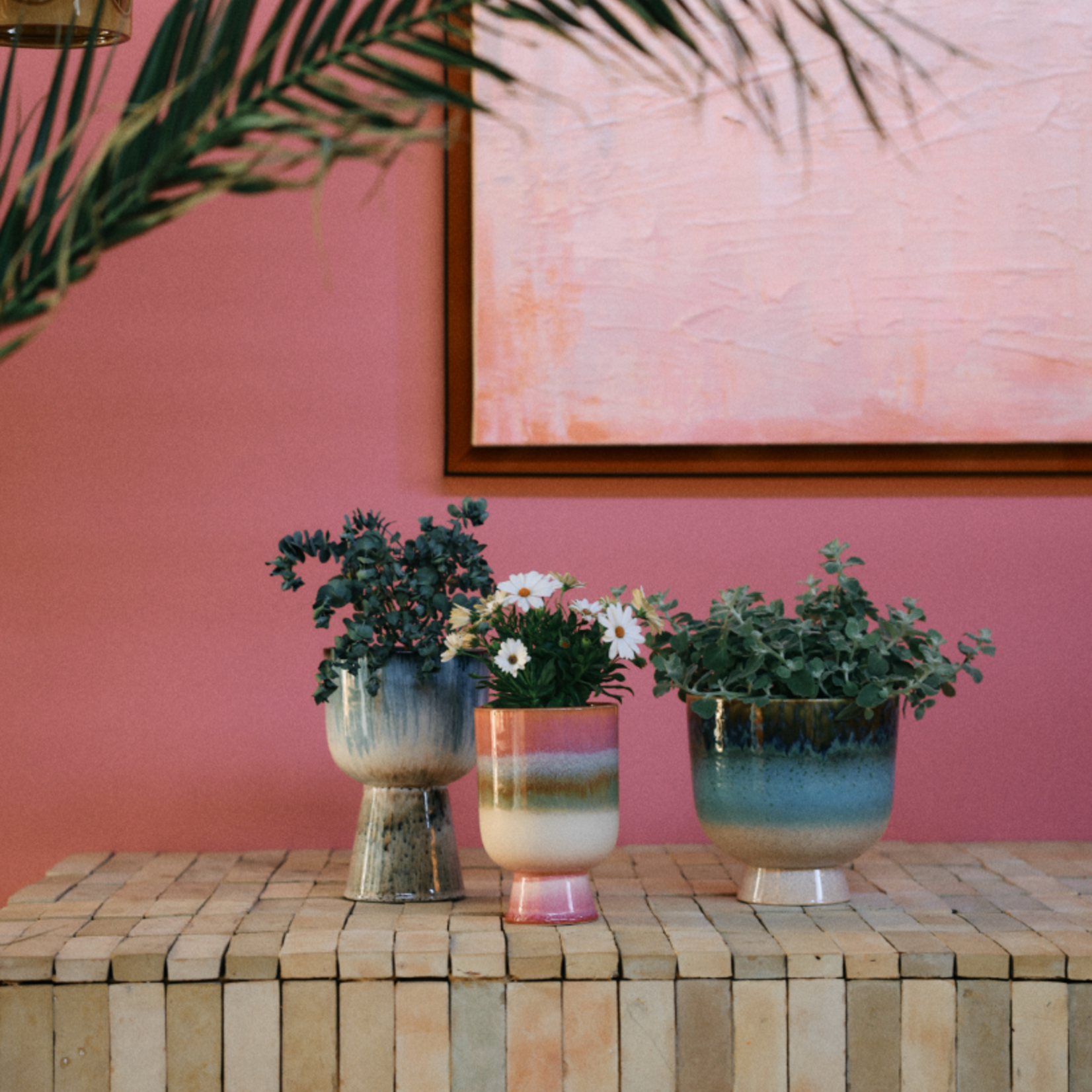 HKLIVING HKLIVING - Retro flower pot rosefield AFC0008