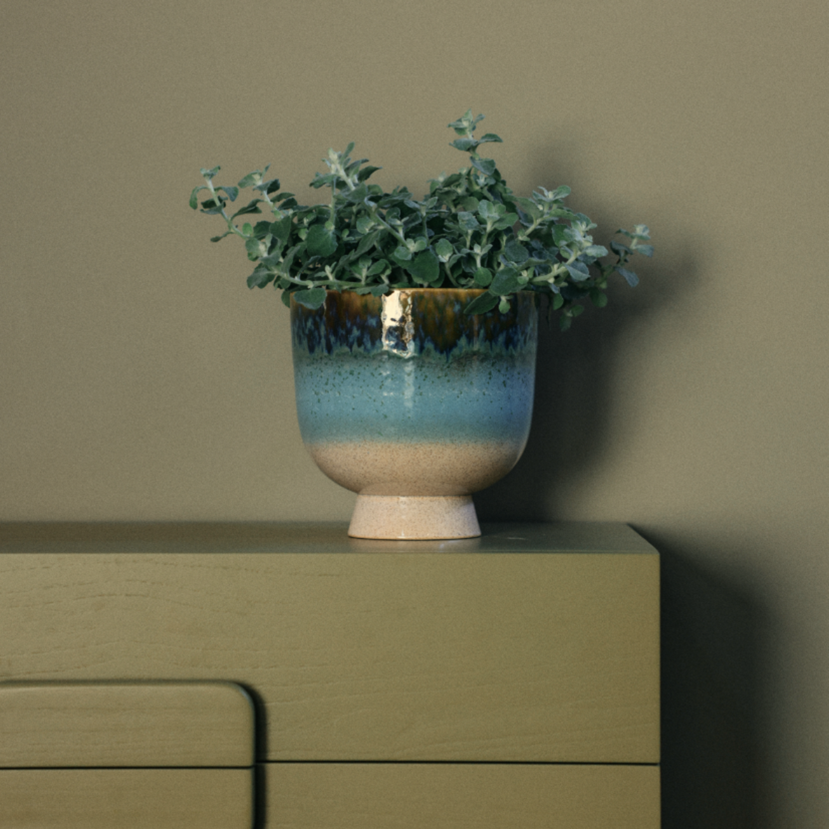 HKLIVING HKLIVING - Retro flower pot lagoon AFC0010