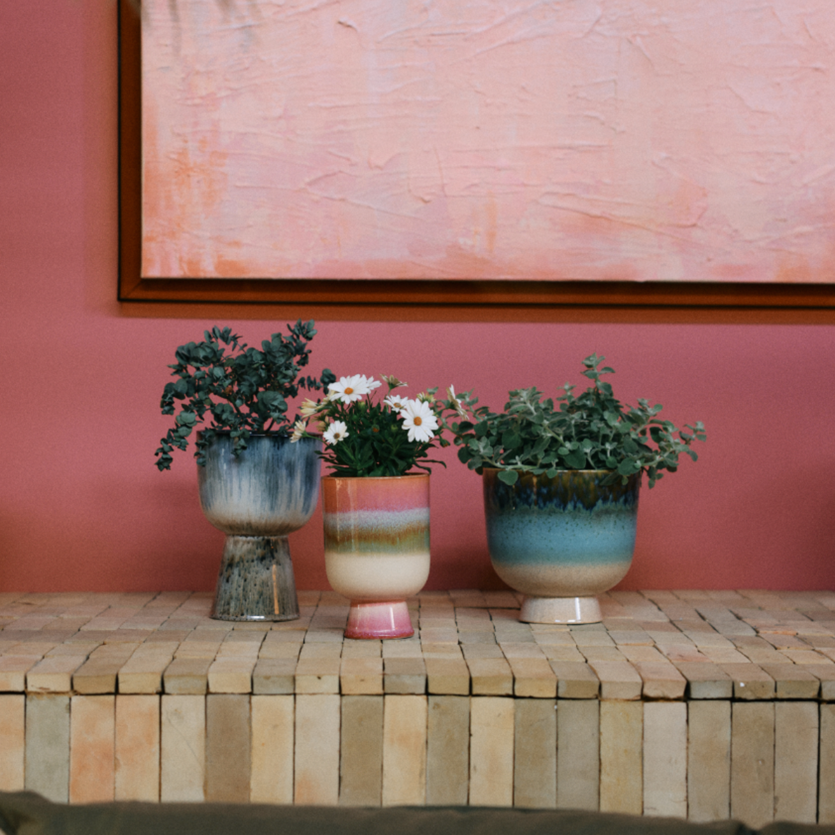 HKLIVING HKLIVING - Retro flower pot lagoon