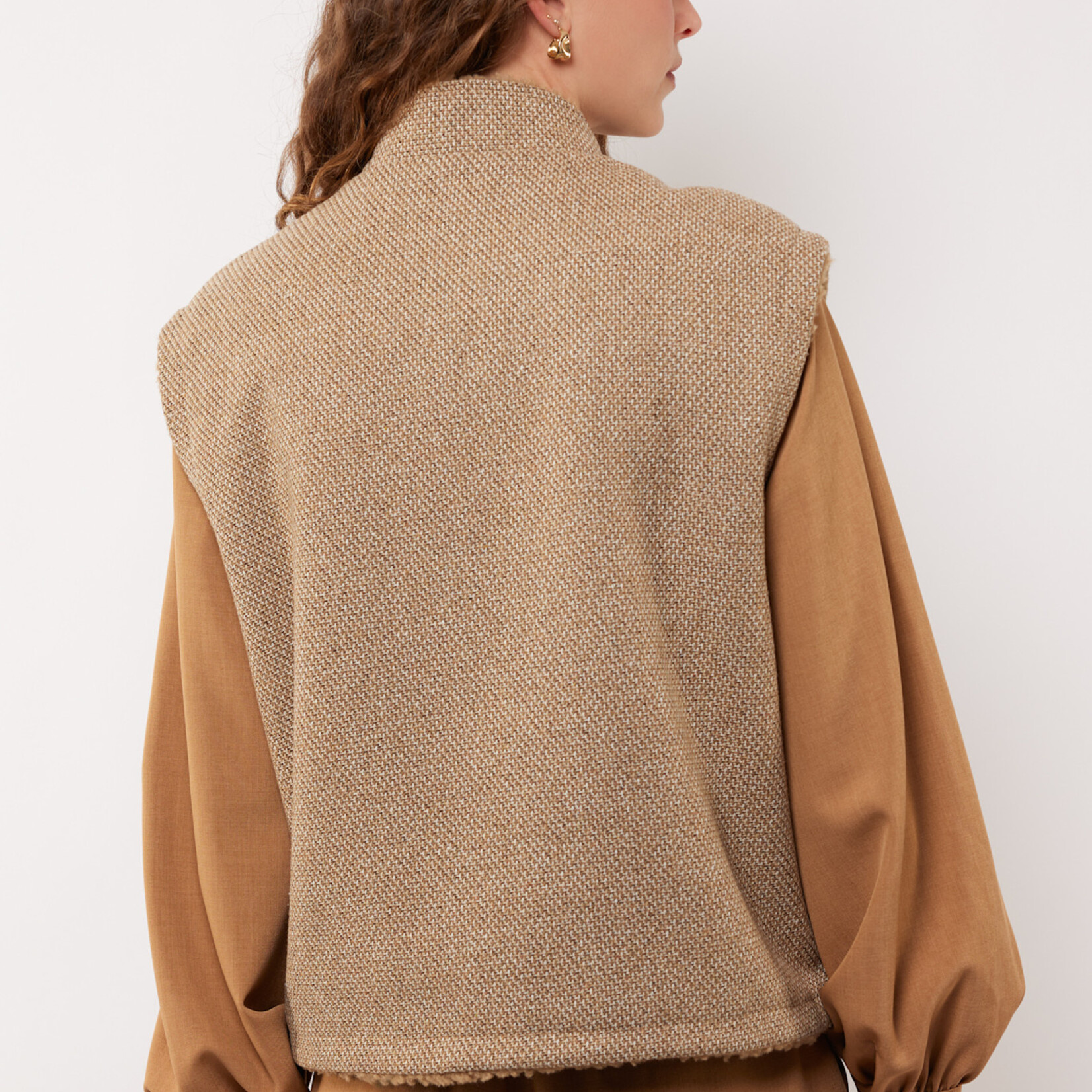 G-MAXX G-MAXX - Gilet Kamala oak buff/wood ash 2 kanten draagbaar