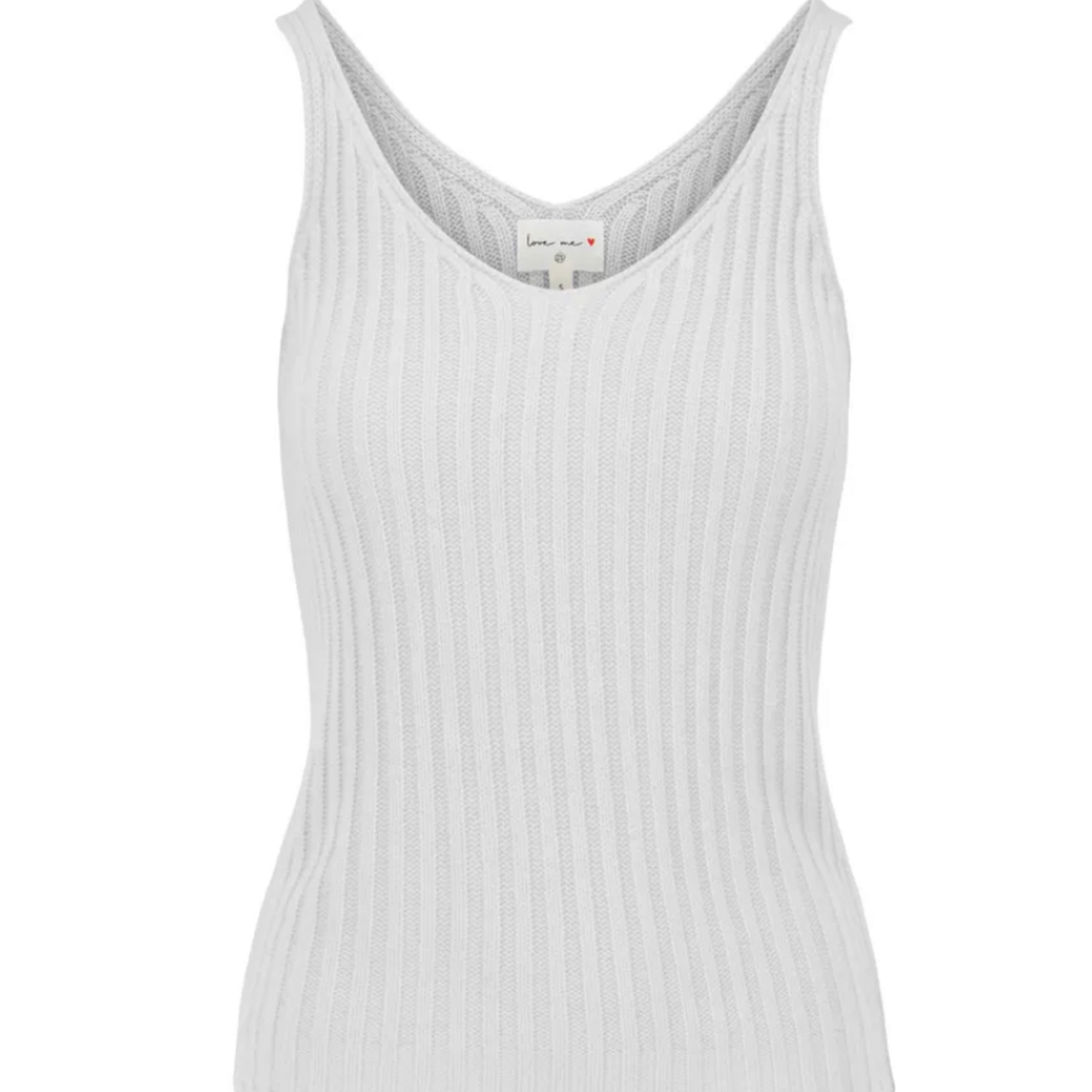 ZUSSS ZUSSS - Singlet gebreid in rib off white MAAT XXL