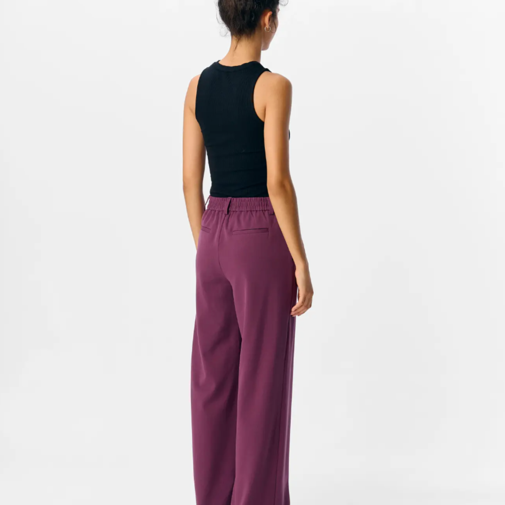 OBJECT OBJECT - Wide pant Lisa Mauve Wine