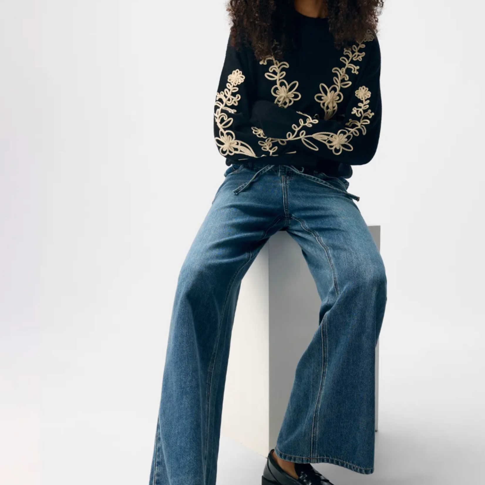 OBJECT OBJECT - Jeans Rosie wide Medium Blue Denim MAAT XS