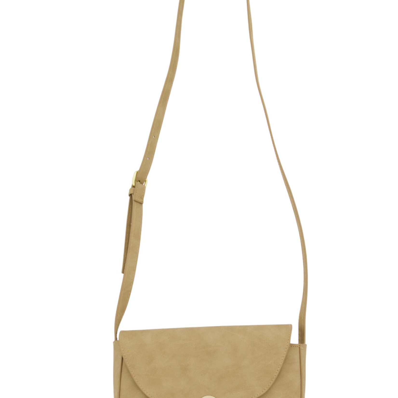 ZUSSS ZUSSS - Schoudertasje met gouden sluiting Taupe