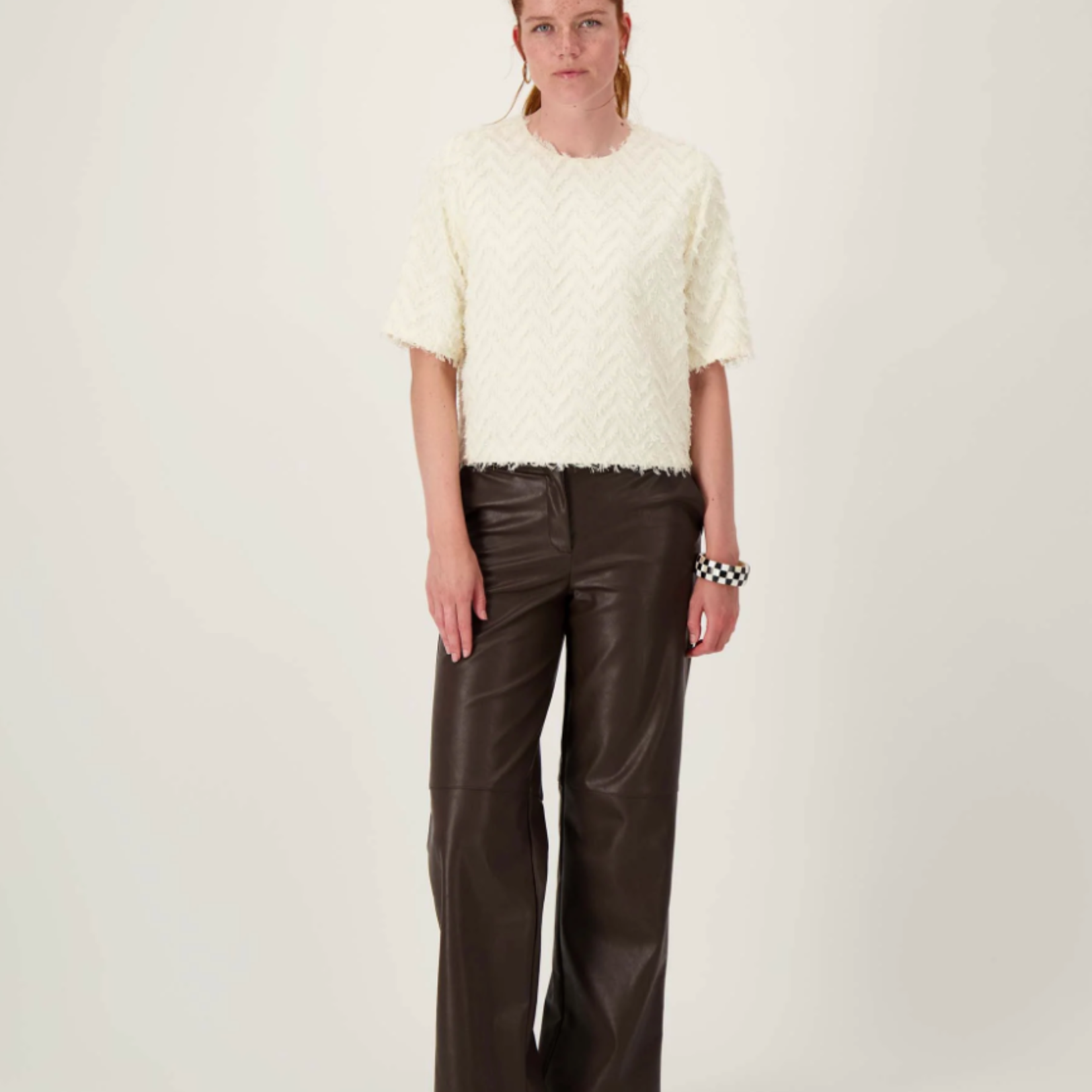 ZUSSS ZUSSS - Feather jacquard top