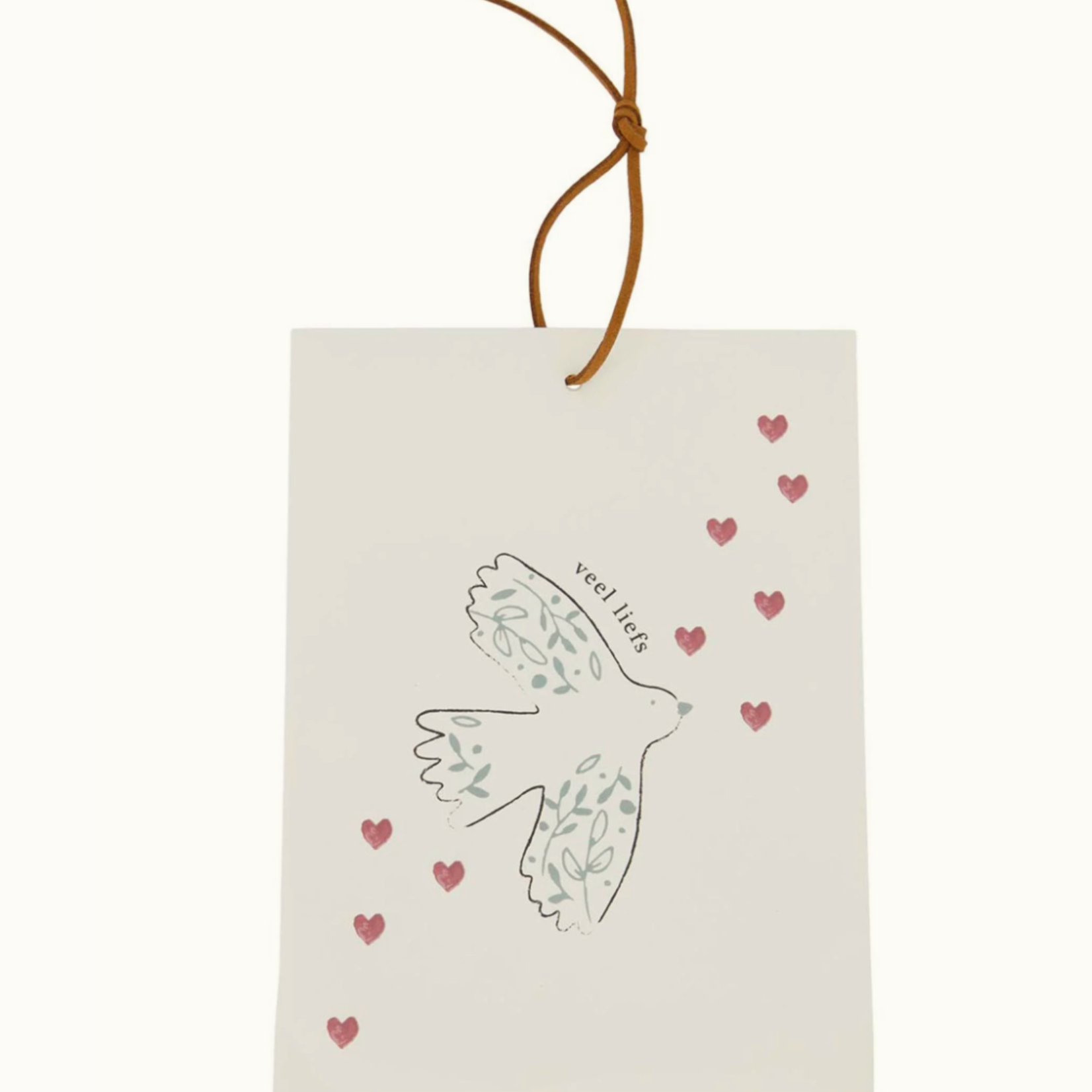 ZUSSS ZUSSS - Geurzakje vogel veel liefs wit/grijsblauw/rood