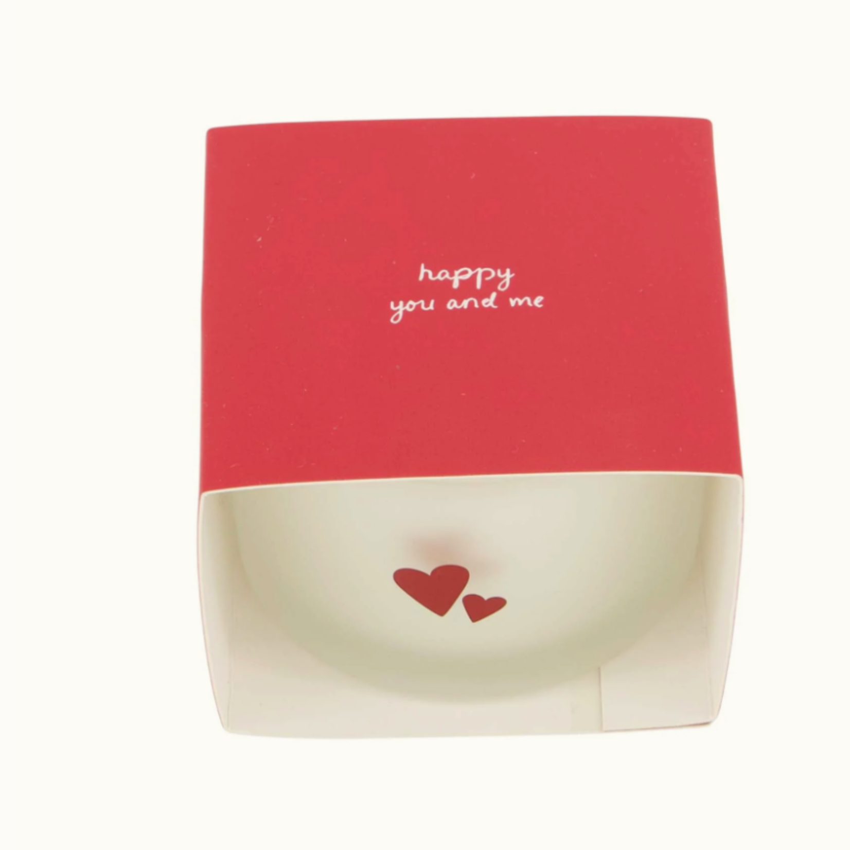 ZUSSS ZUSSS - Geurkaars in wikkel happy you and me wit/rood