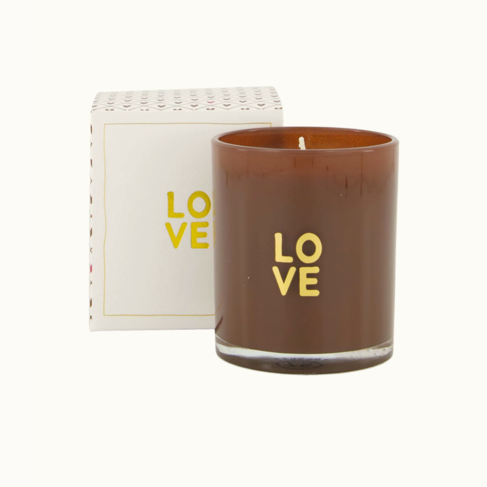 ZUSSS ZUSSS - Geurkaars glas in doosje love bruin