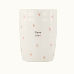 ZUSSS ZUSSS - koffiemok hartjes lieve zus wit/roze