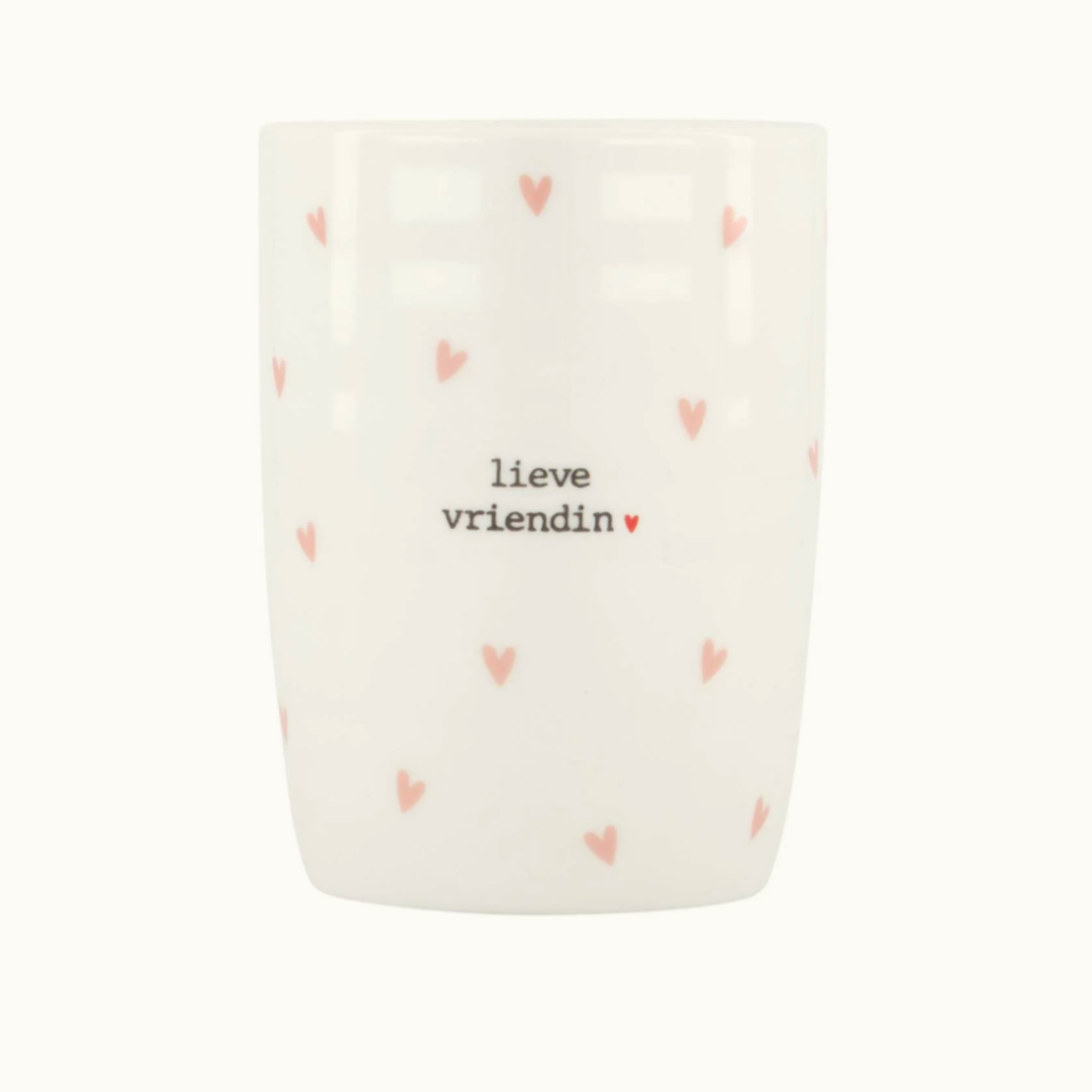 ZUSSS ZUSSS - Koffiemok hartjes lieve vriendin wit/roze