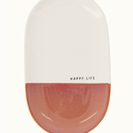 ZUSSS ZUSSS - Serveerschaal happy life wit/burgundy