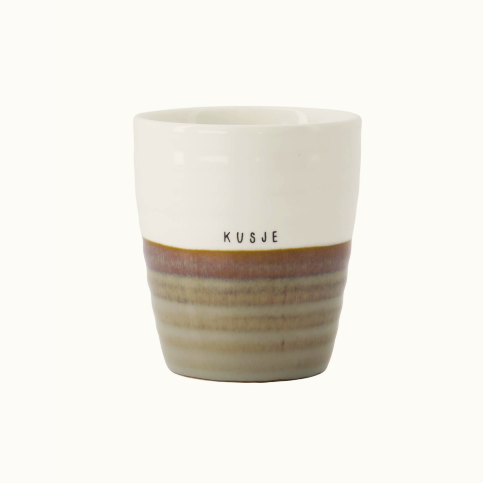 ZUSSS ZUSSS - Koffiemok kusje grijsblauw/wit