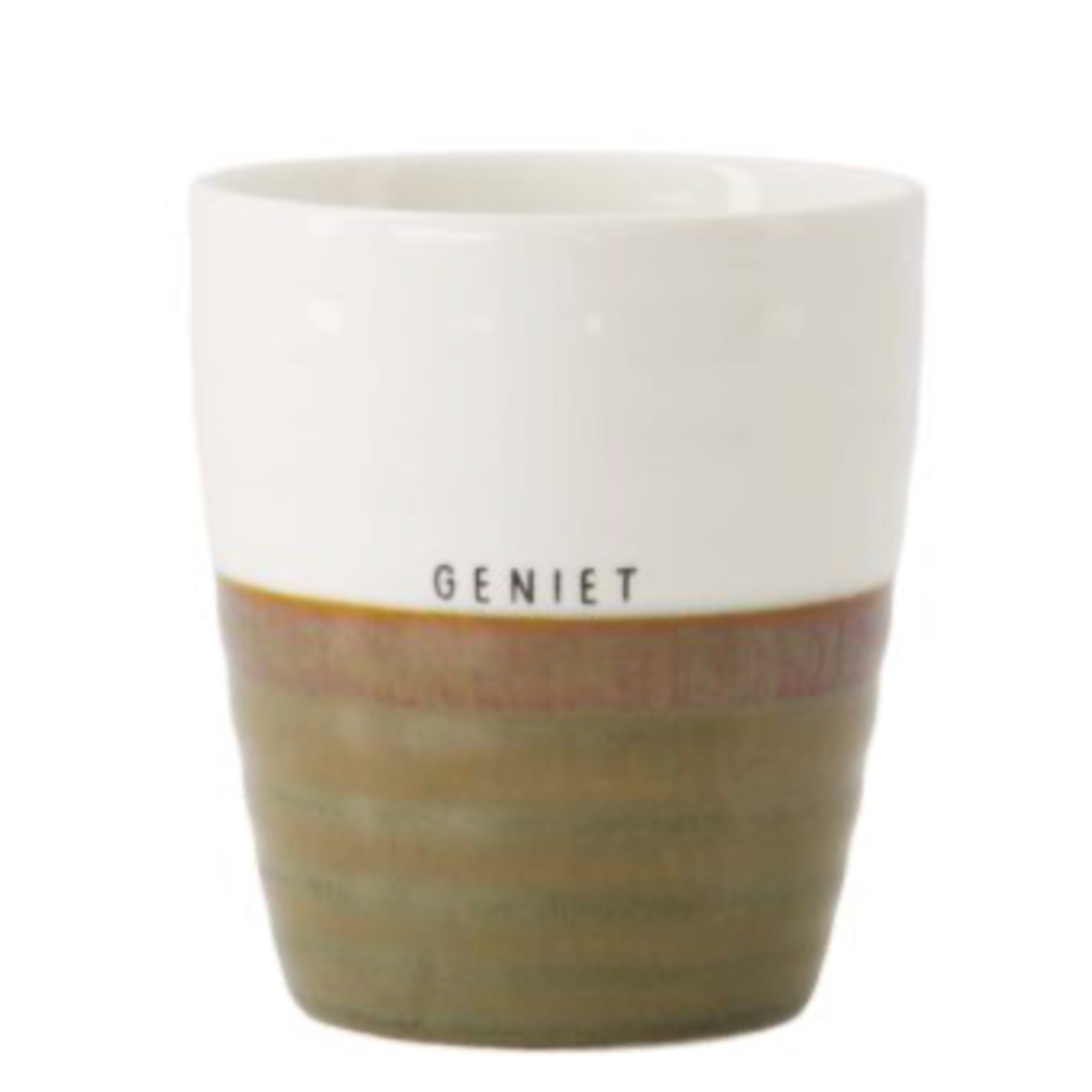 ZUSSS ZUSSS - Koffiemok geniet wit/donkergroen