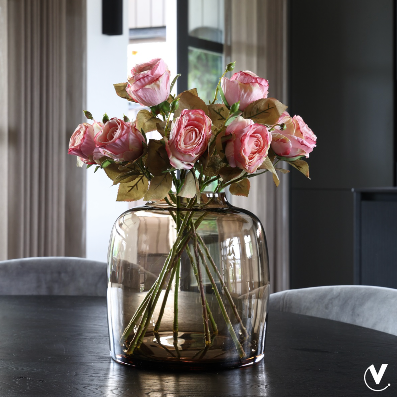 -- Vaas Bartica M taupe 25 x 25cm