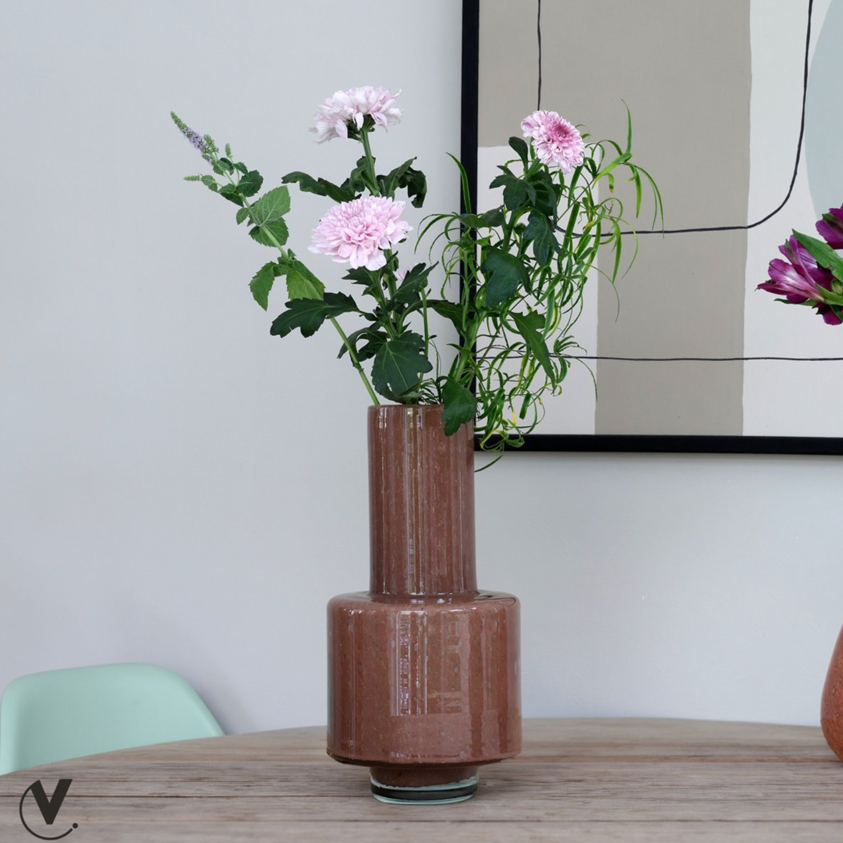 -- Vaas Volta shiny brown 19x36cm