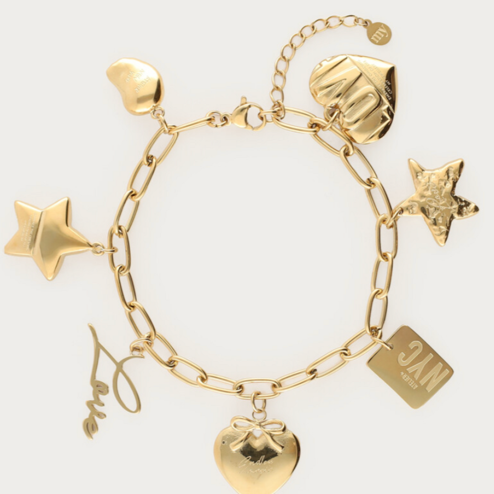 MY JEWELLERY MY JEWELLERY - Bold schakelarmband met multi bedels goud