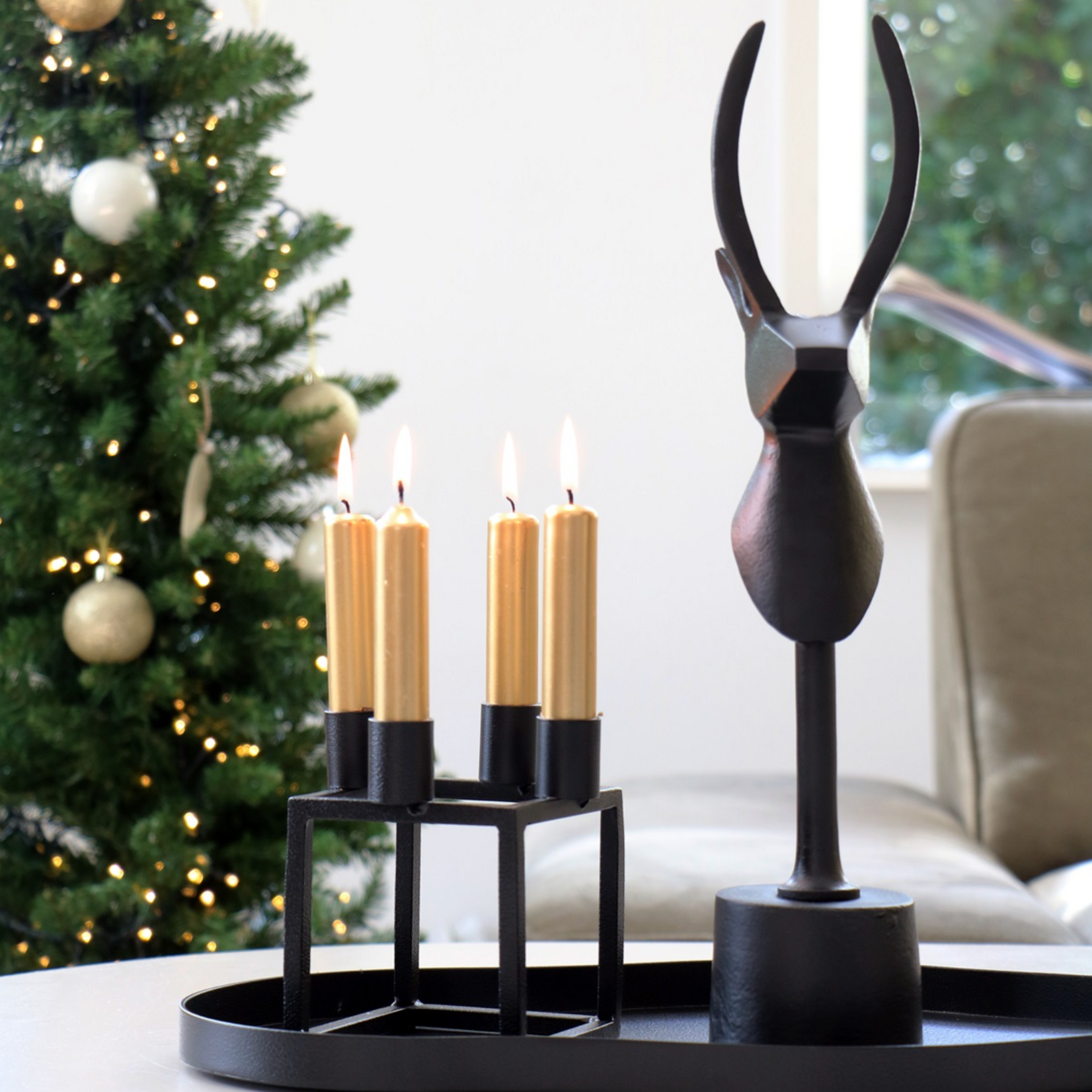 -- Rendier Deco Palpa M black L8 x B8 x H41 cm