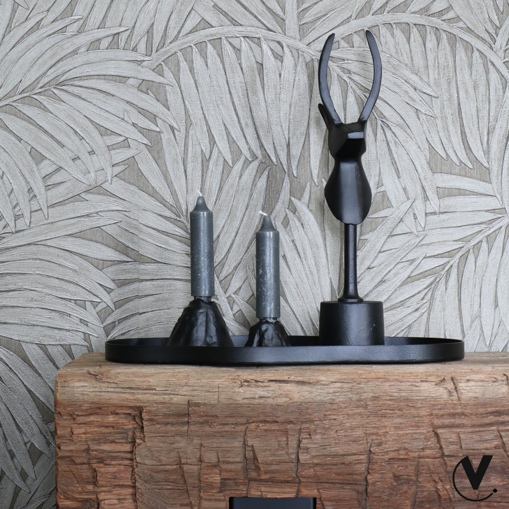 -- Rendier Deco Palpa M black L8 x B8 x H41 cm