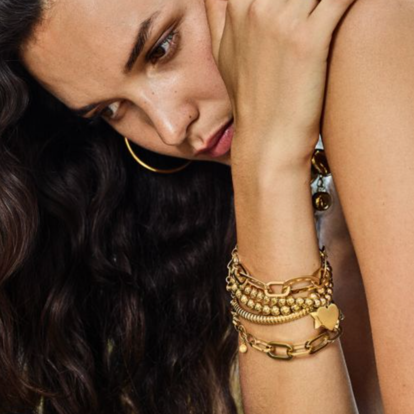 MY JEWELLERY MY JEWELLERY - Bold statement schakelarmband goud