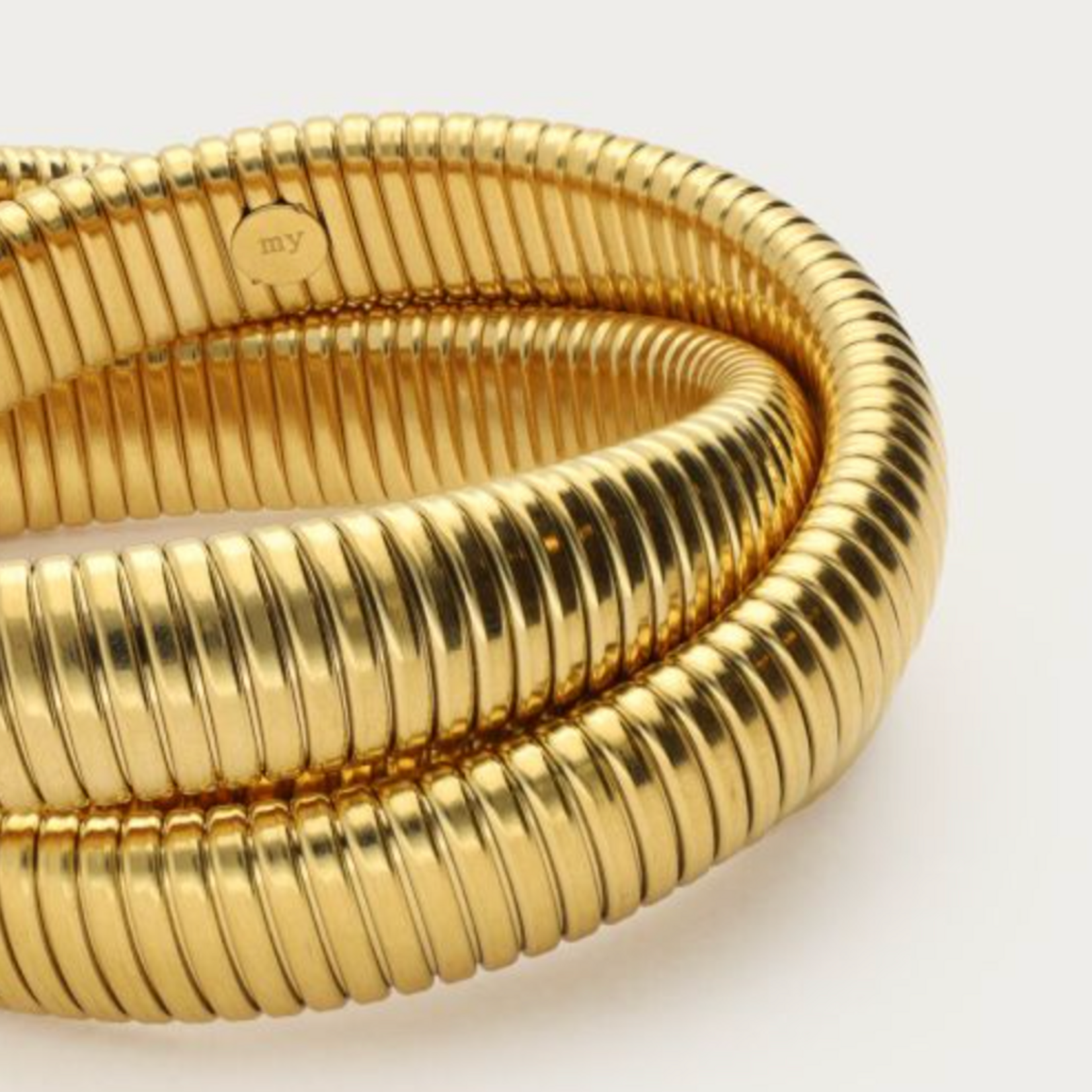 MY JEWELLERY MY JEWELLERY - Vogue driedubbele bangle met stretch goud