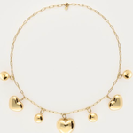 MY JEWELLERY MY JEWELLERY - Bold ketting met hartjes en bolletjes goud