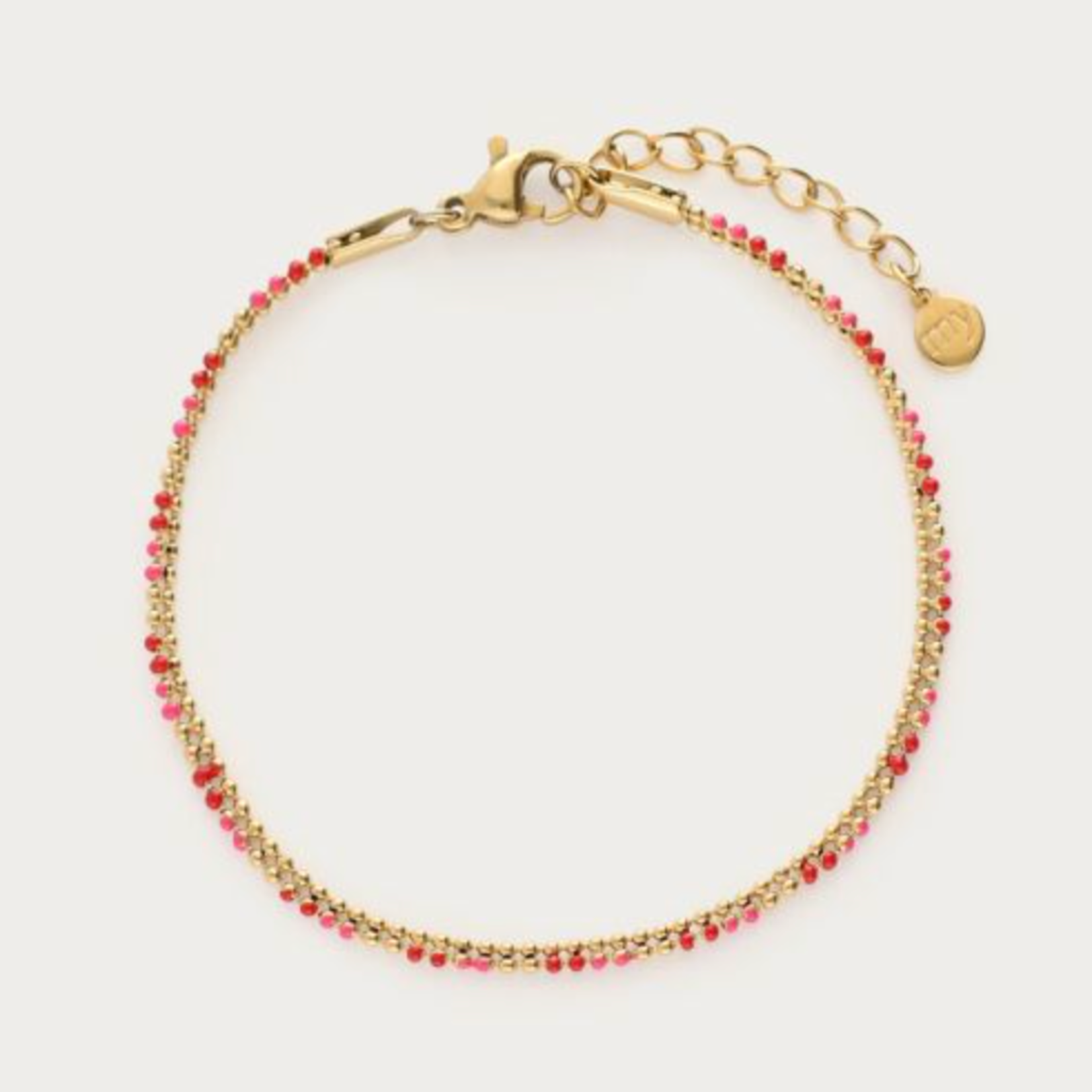 MY JEWELLERY MY JEWELLERY - Mystic armband met rode bollen goud