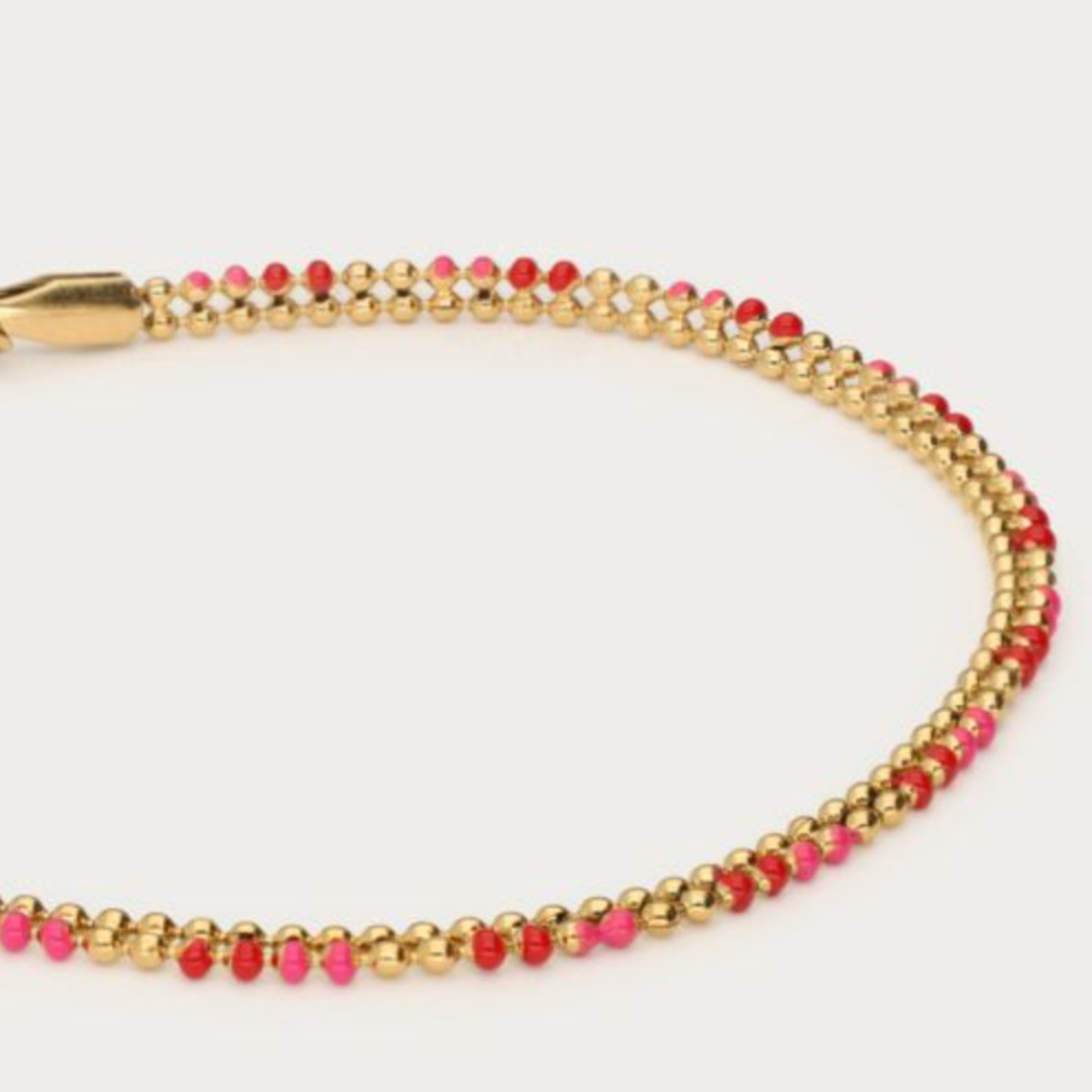 MY JEWELLERY MY JEWELLERY - Mystic armband met rode bollen goud