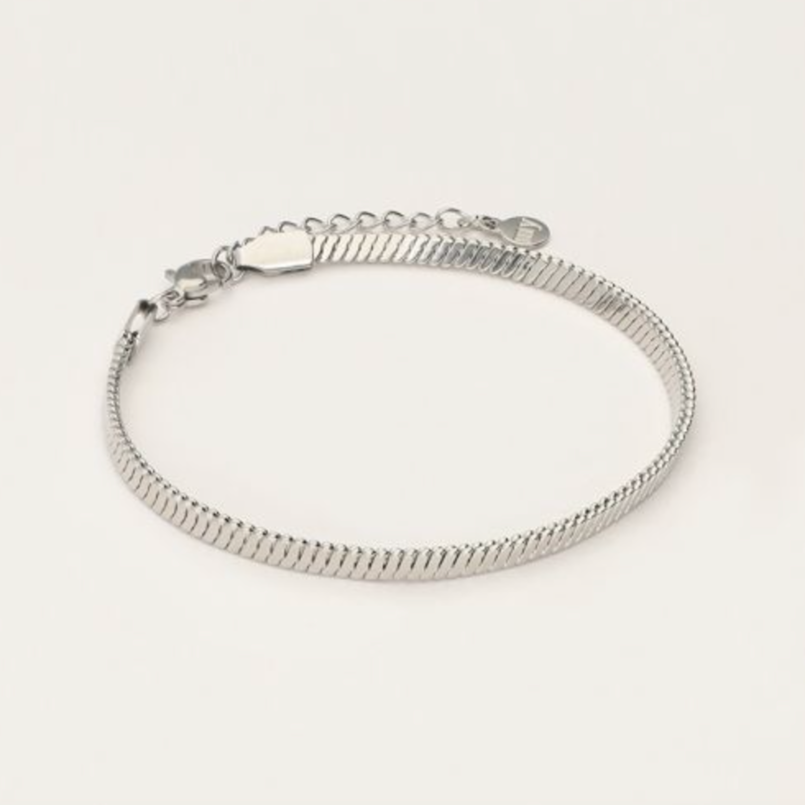 MY JEWELLERY MY JEWELLERY - Iconic platte schakelarmband zilver