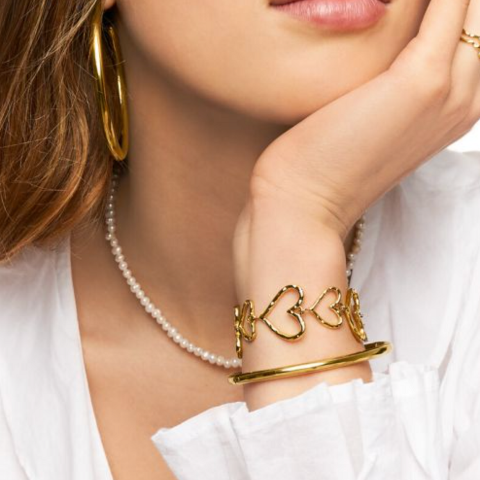 MY JEWELLERY MY JEWELLERY - Statement armband met open hartjes