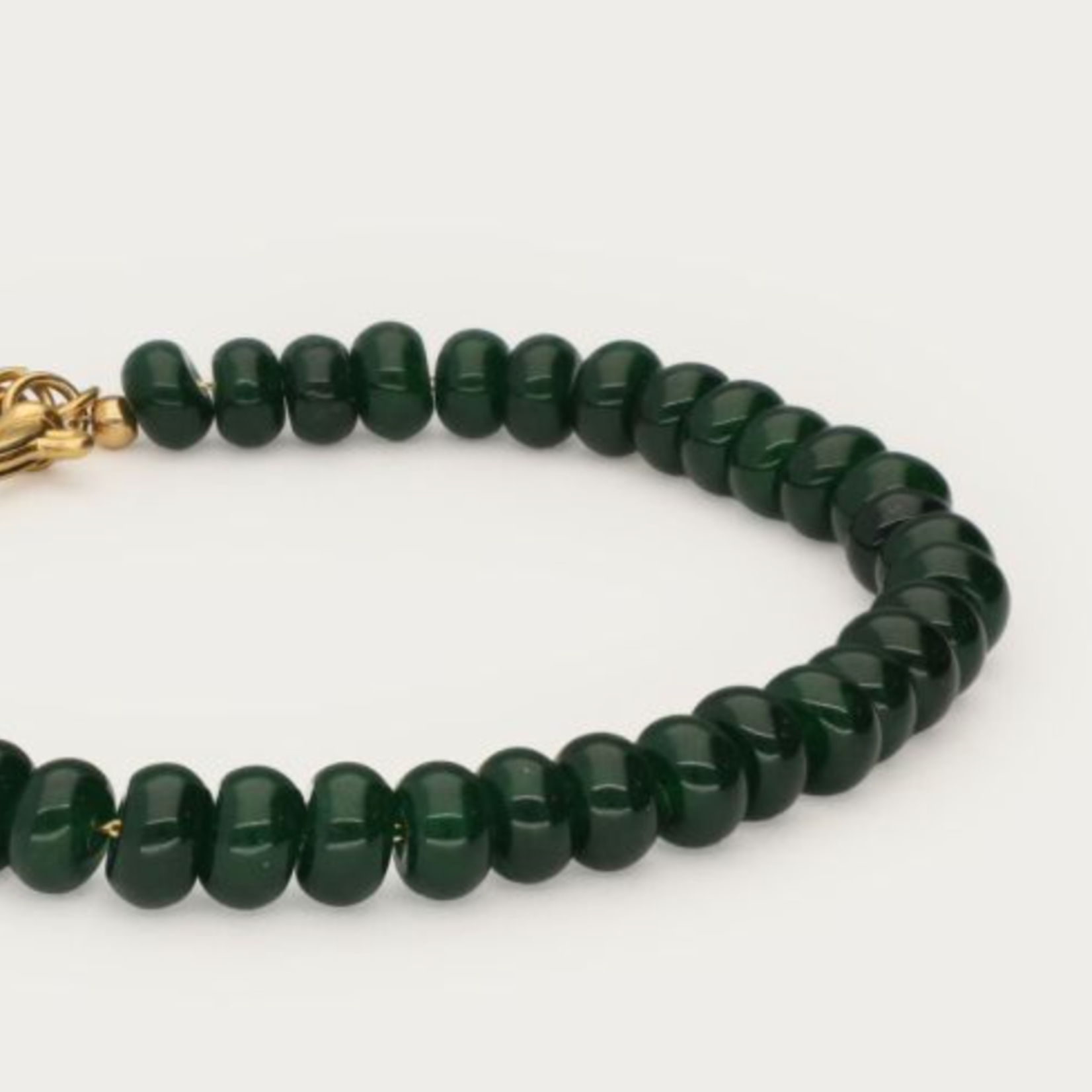 MY JEWELLERY MY JEWELLERY - Donkergroene armband met kralen