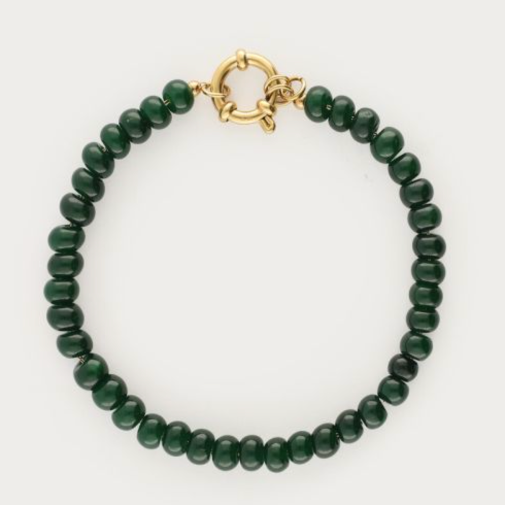 MY JEWELLERY MY JEWELLERY - Donkergroene armband met kralen