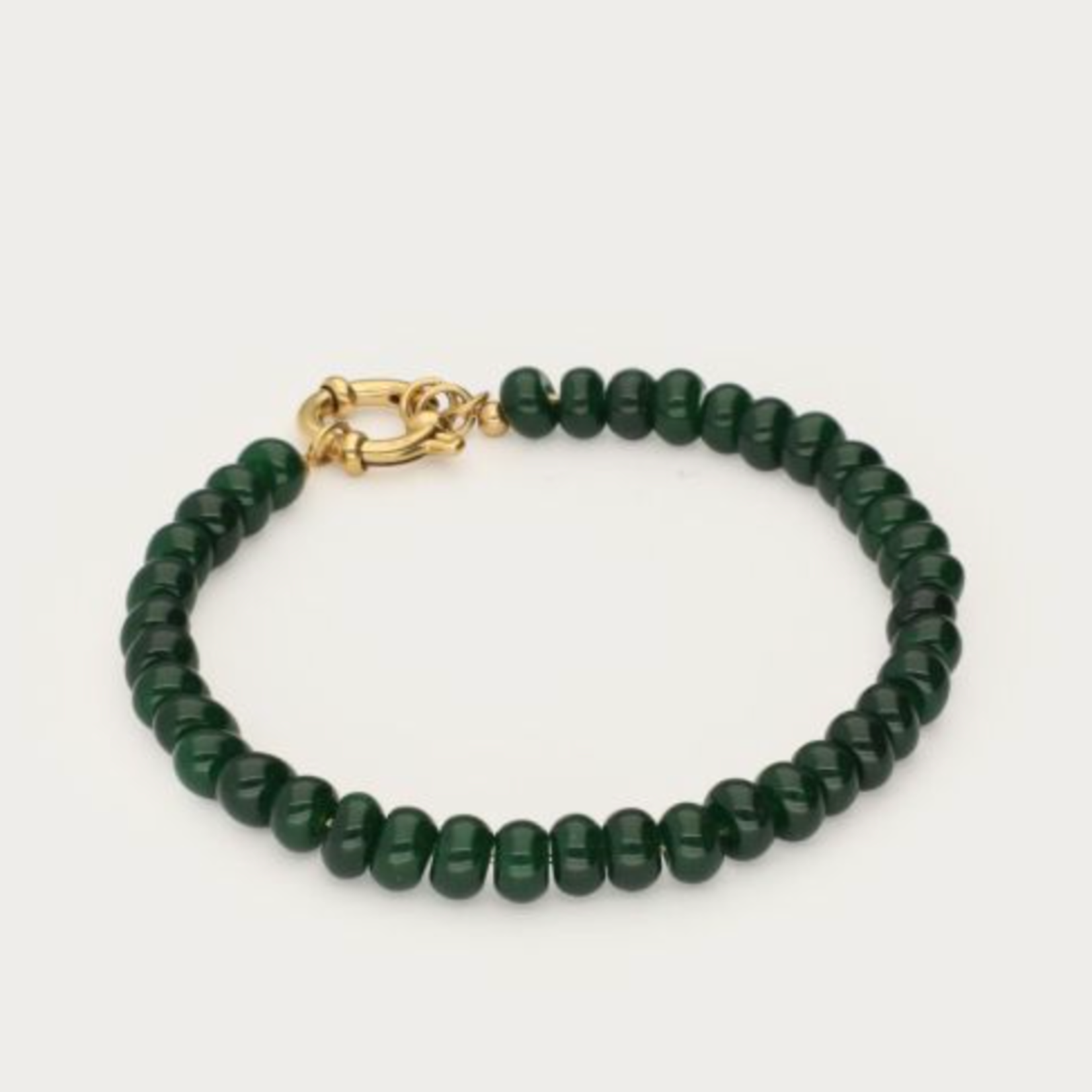 MY JEWELLERY MY JEWELLERY - Donkergroene armband met kralen