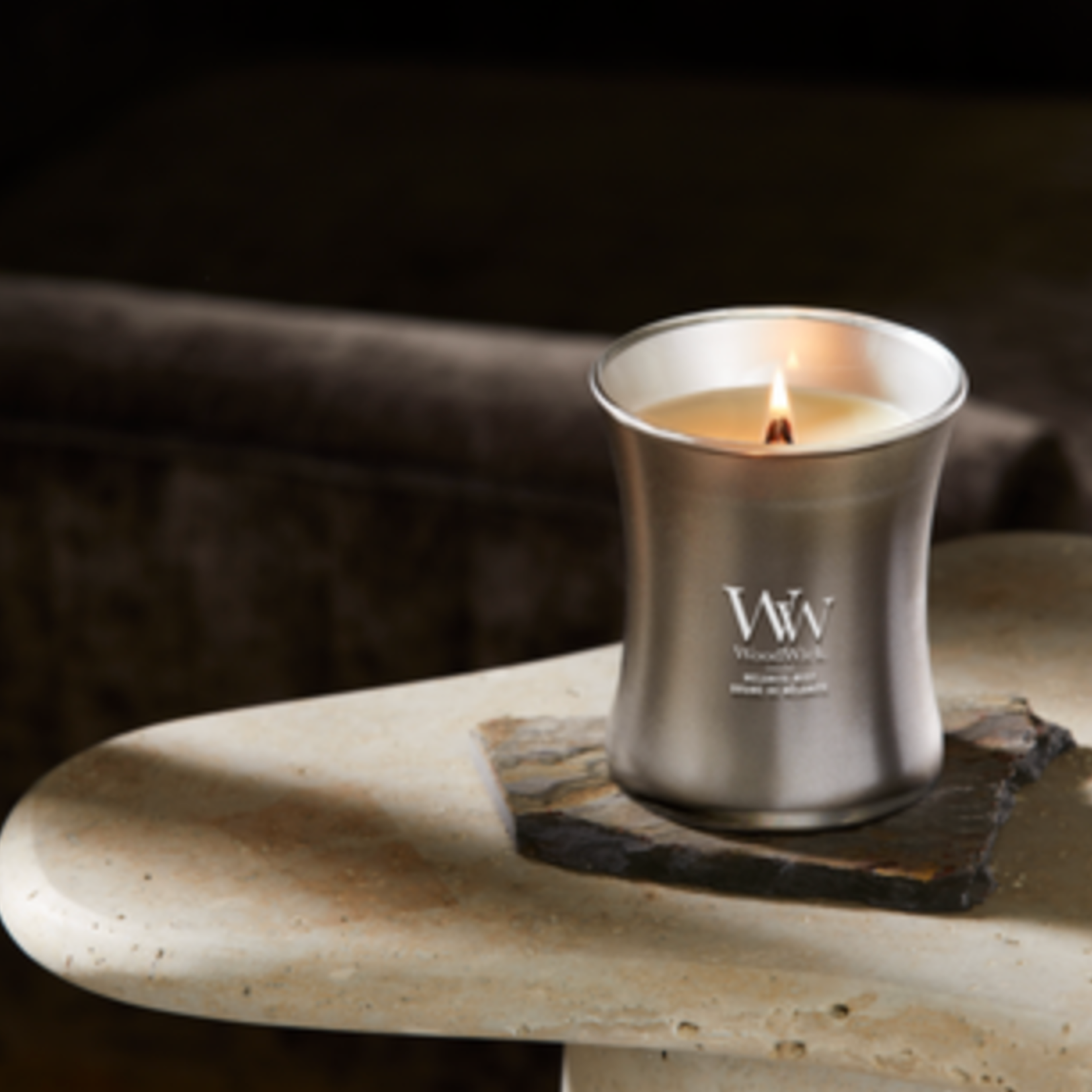 WOODWICK WOODWICK - Candle Melanite Mist - Gunmetal Metal Collection