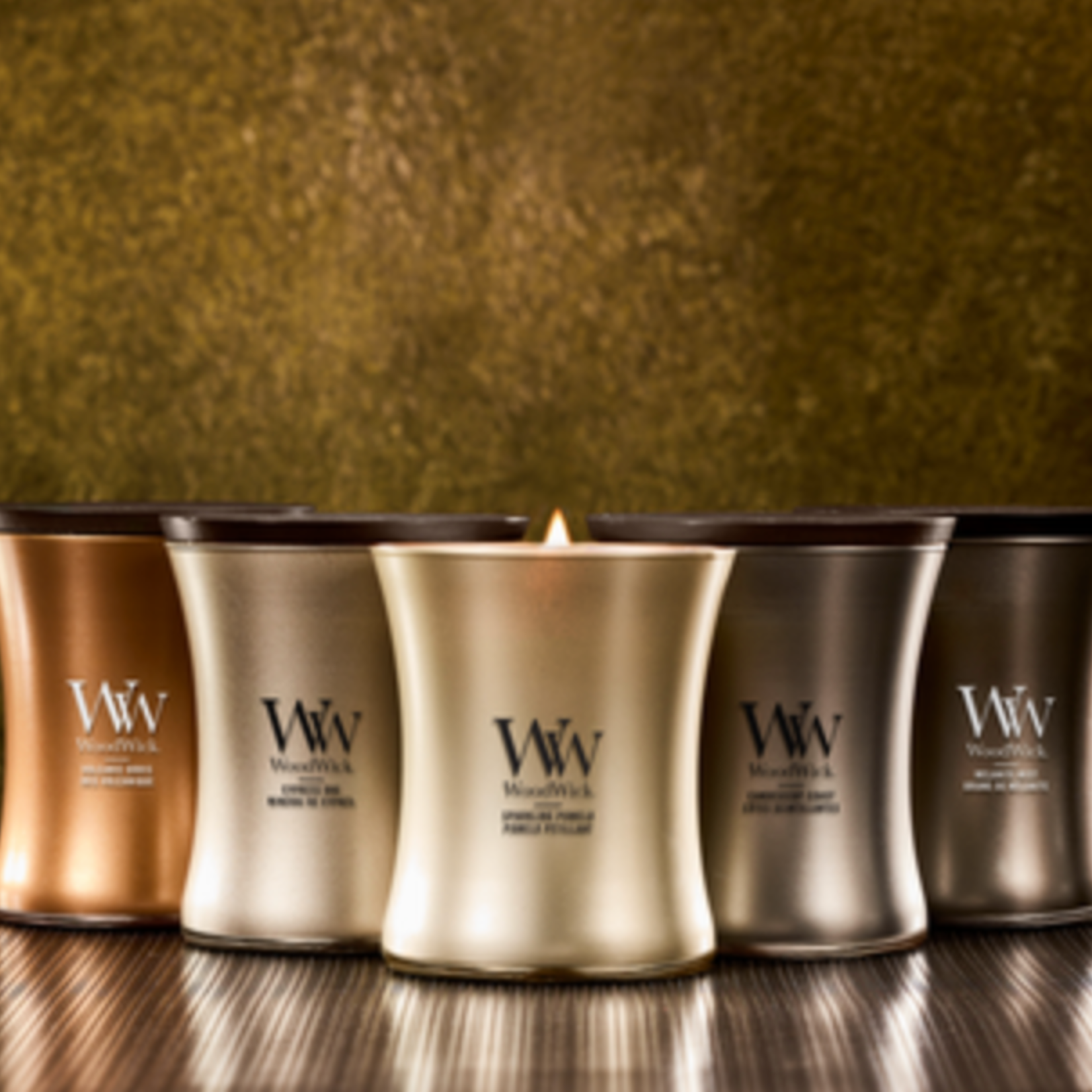 WOODWICK WOODWICK - Candle Melanite Mist - Gunmetal Metal Collection