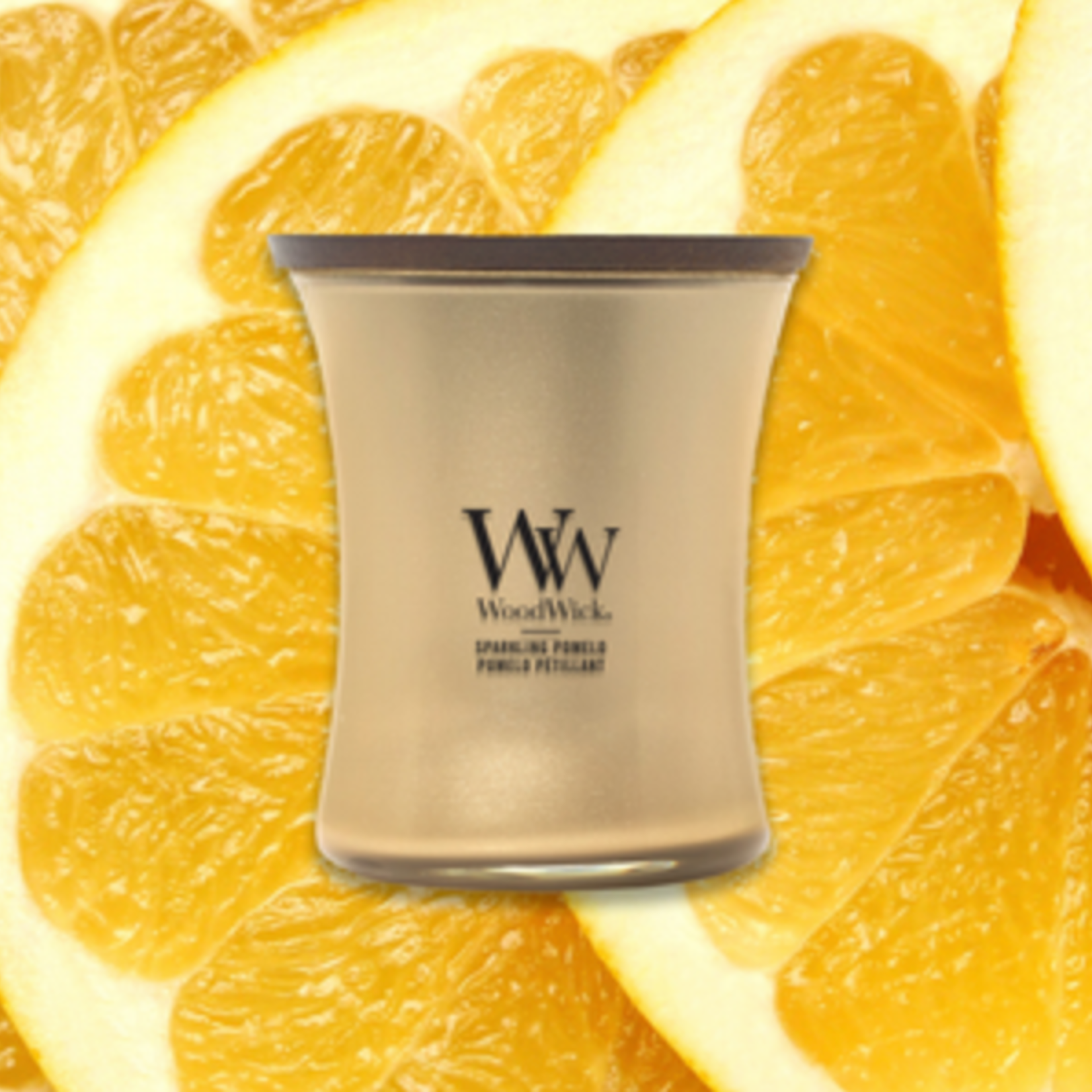 WOODWICK WOODWICK -  Candle Sparkling Pomelo - Champagne Metal Collection