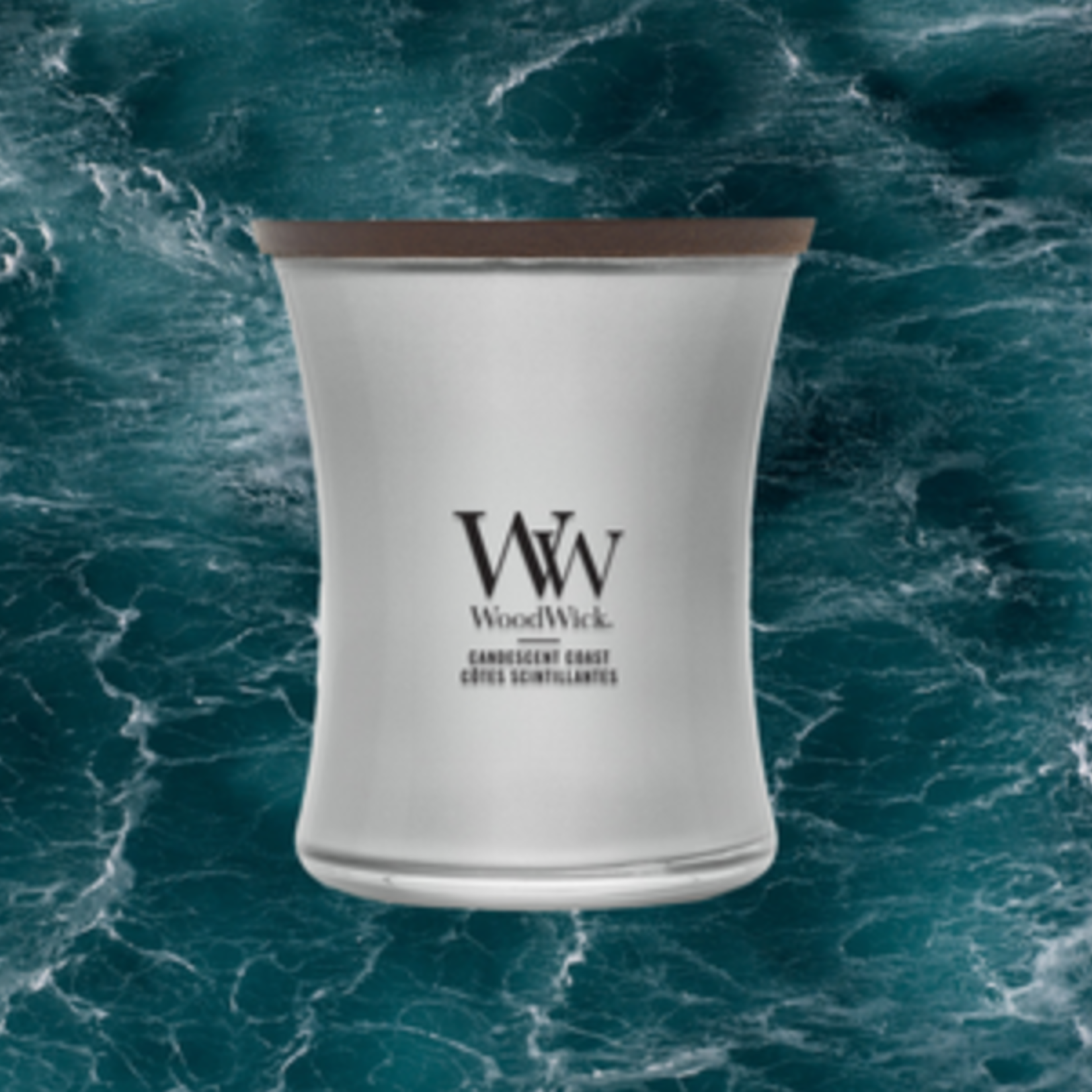 WOODWICK WOODWICK - Candle Candescent Coast - Silver Metal Collection