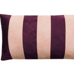 -- tmM - KUSSEN suéde look streep aubergine roze 36x60cm