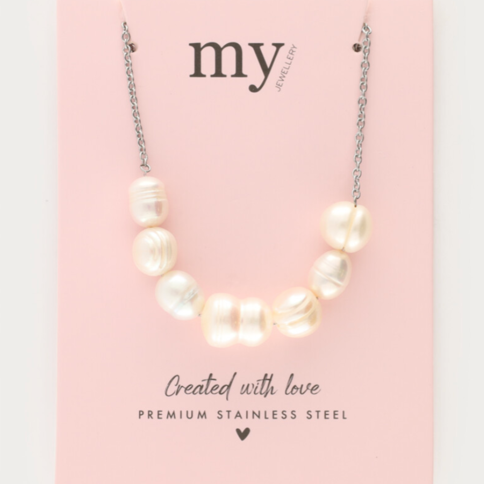 MY JEWELLERY MY JEWELLERY - Ketting met negen zoetwaterparels goud