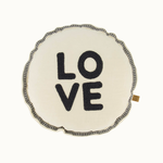 ZUSSS ZUSSS - Kussen rond love 45cm zand/antracietgrijs