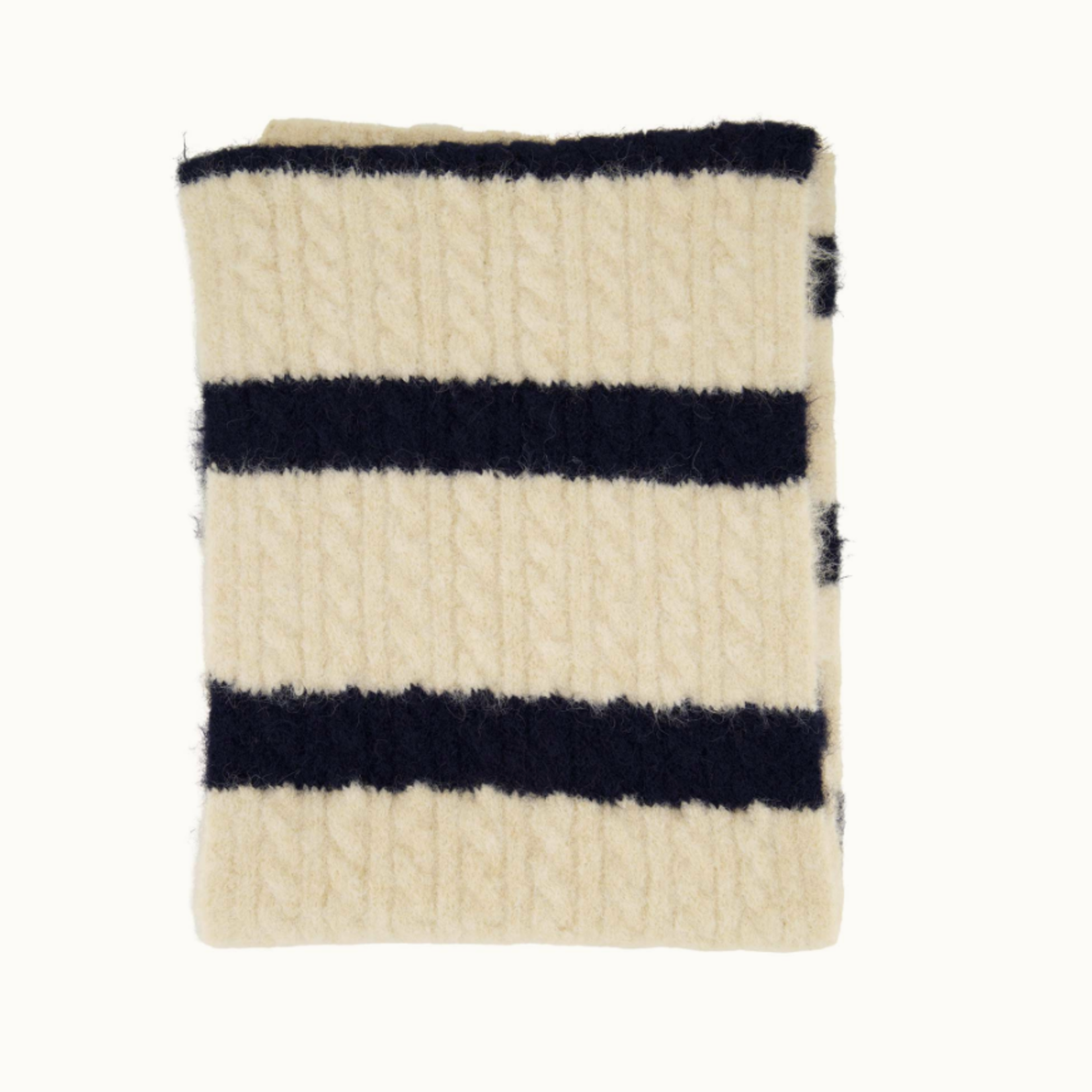 ZUSSS ZUSSS - Gebreide sjaal met kabels navy/kit