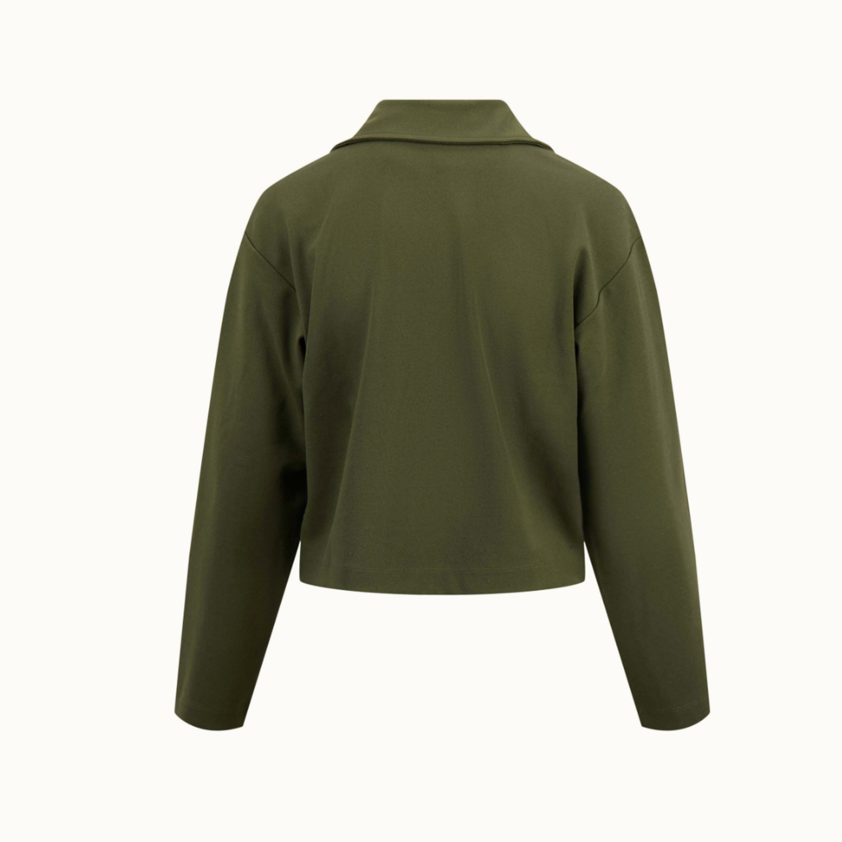 ZUSSS ZUSSS - Kort jasje met zakken mos groen MAAT XS