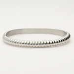 MY JEWELLERY MY JEWELLERY - Bold rechthoekige bangle met ribbels zilver
