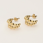 MY JEWELLERY MY JEWELLERY - Bold dubbele oorringen met dots goud