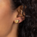 MY JEWELLERY MY JEWELLERY - Studs hart met strepen goud