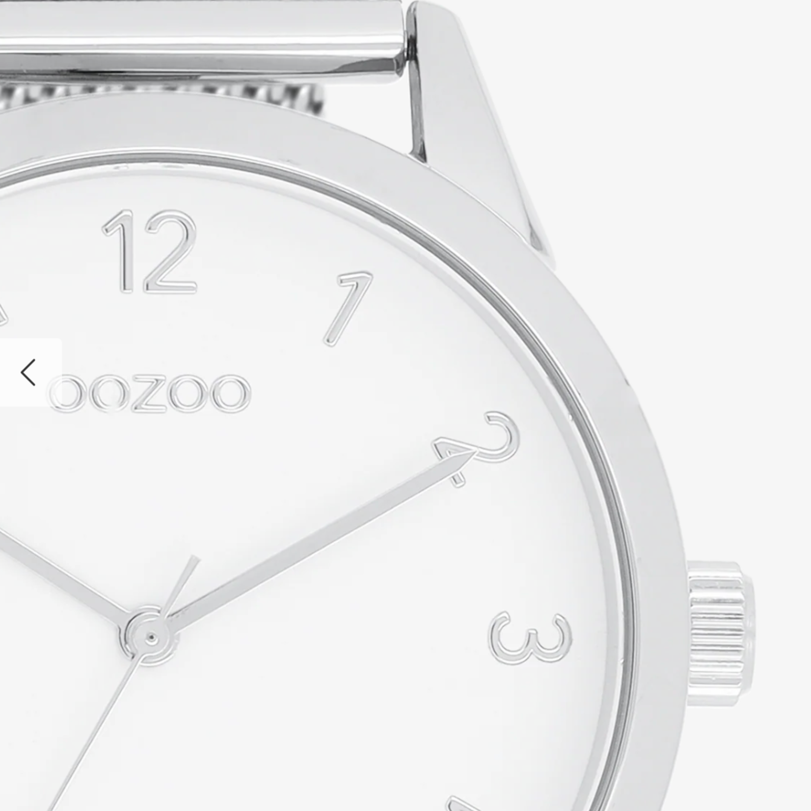 OOZOO OOZOO - Zilverkleurig horloge met metalen mesh band ø 40mm