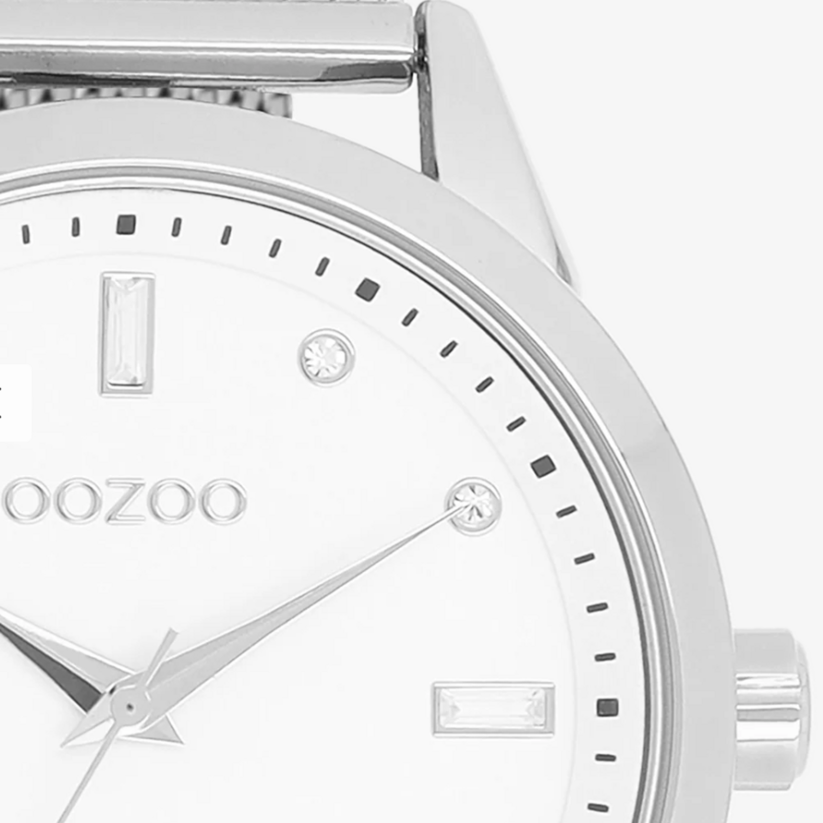 OOZOO OOZOO- Zilverkleurig  horloge met metalen mesh band ø40mm