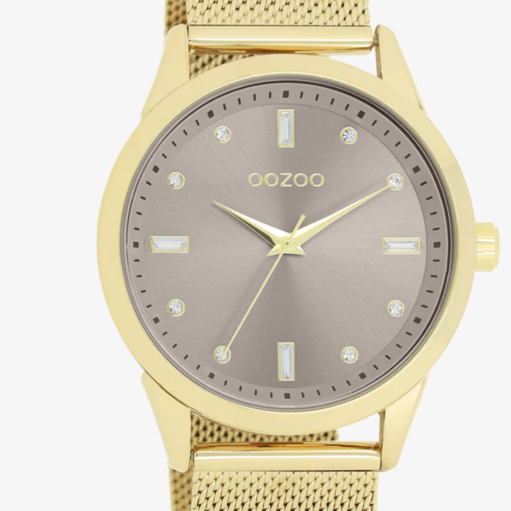 OOZOO OOZOO - Goudkleurig horloge met metalen mesh band ø40mm