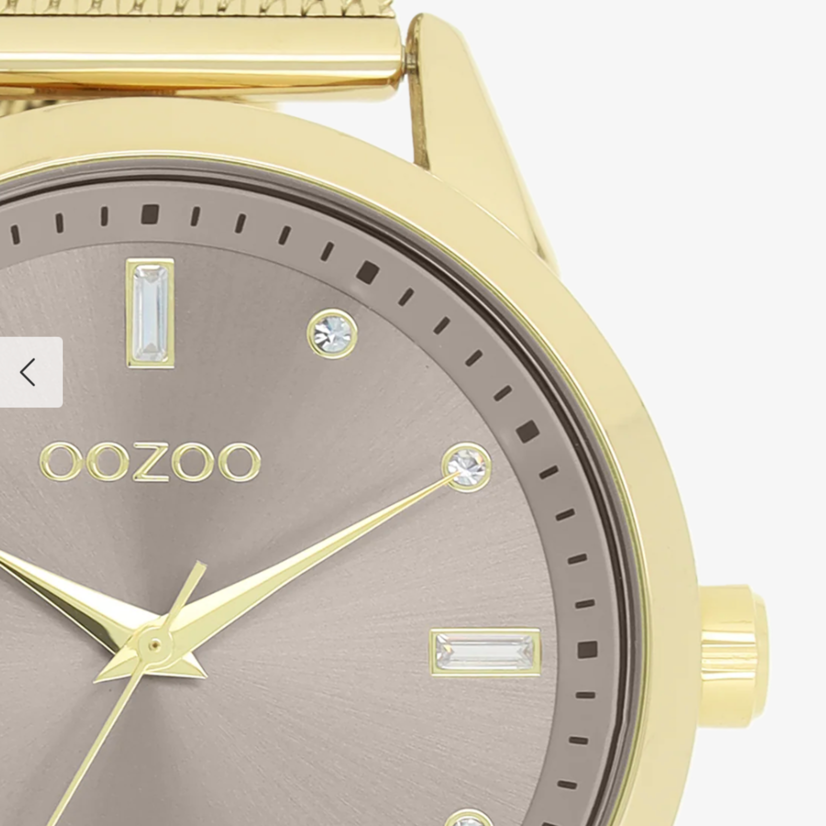 OOZOO OOZOO - Goudkleurig horloge met metalen mesh band ø40mm