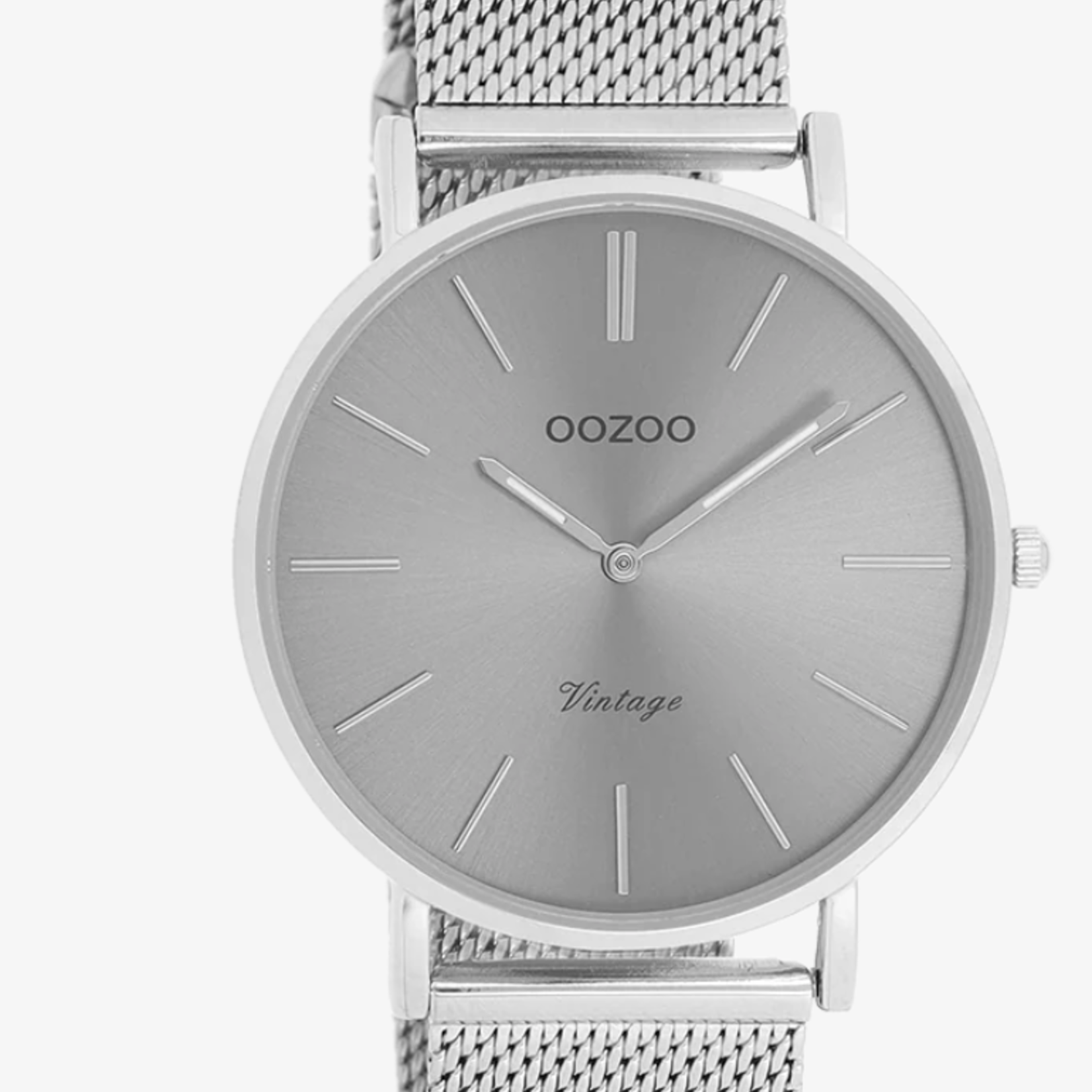 OOZOO OOZOO - Zilverkleurig  horloge met metalen mesh band ø36mm